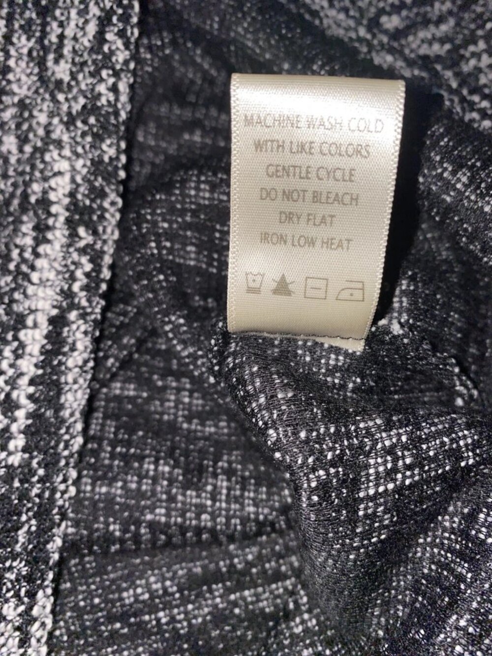 NWT$98 Max Studio Tweed Knit Mini Skirt Black White Elastic Waist New Sz L Large - Picture 11 of 13